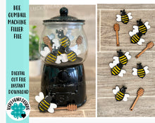 Load image into Gallery viewer, Bee Gumball Machine Filler File SVG, Glowforge Tiered Tray, LuckyHeartDesignsCo