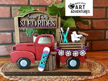Load image into Gallery viewer, Snowy Farms add on Interchangeable Farmhouse Truck File SVG, Glowforge Winter, LuckyHeartDesignsCo