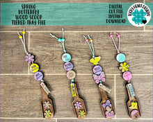 Load image into Gallery viewer, Spring Butterfly Tiered Tray Wood Scoop File SVG, Glowforge, LuckyHeartDesignsCo