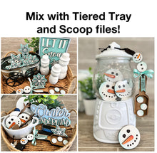 Load image into Gallery viewer, Winter Snowman Gumball Machine Filler File SVG, Glowforge, LuckyHaertDesignsCO