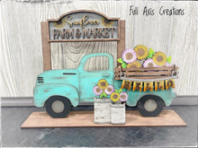 Load image into Gallery viewer, Sunflower add on Interchangeable Farmhouse Truck File SVG, Glowforge, LuckyHeartDesignsCo