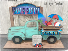 Load image into Gallery viewer, Sunny Days Beach add on Interchangeable Farmhouse Truck File SVG, Glowforge Summer, LuckyHeartDesignsCo