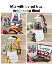 Load image into Gallery viewer, Birthday Gumball Machine Filler File SVG, Glowforge, LuckyHeartDesignsCo