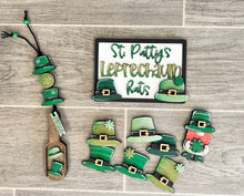Load image into Gallery viewer, Leprechaun Bundle Gumball Scoop Sign File SVG, St. Patrick's Day Glowforge, Tiered Tray, LuckyHeartDesignsCo