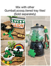Load image into Gallery viewer, St Patrick's Day Bundle Gumball Scoop Sign File SVG, Glowforge, Tiered Tray, LuckyHeartDesignsCo