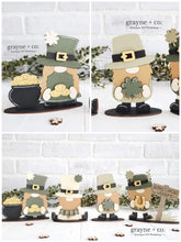 Load image into Gallery viewer, Standing Leprechaun Gnome St. Patrick's Day File SVG, Tiered Tray Holiday Decor, Glowforge, LuckyHeartDesignsCo