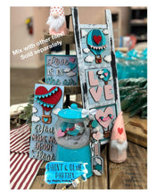 Load image into Gallery viewer, Hot Air Balloon Valentines Interchangeable Leaning Sign File SVG, Tiered Tray, Glowforge, LuckyHeartDesignsCo