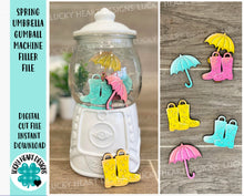 Load image into Gallery viewer, Spring Umbrella Gumball Machine Filler File SVG, Glowforge Tiered Tray, LuckyHeartDesignsCO
