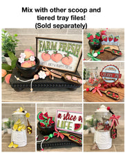 Load image into Gallery viewer, Fruit Gumball Machine Filler File SVG, Glowforge Tiered Tray, LuckyHeartDesignsCo