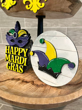 Load image into Gallery viewer, Mardi Gras Quick and Easy Tiered Tray File SVG, Glowforge, LuckyHeartDesignsCO