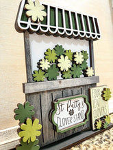 Load image into Gallery viewer, Clover ST. Patrick's Day Interchangeable Market Stand File SVG, Glowforge St. Patrick's Day, LuckyHeartDesignsCo