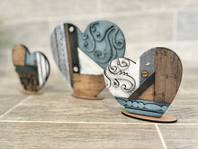 Load image into Gallery viewer, Vintage Rustic Heart Trio File SVG, Glowforge Farmhouse, LuckyHeartDesignsCo
