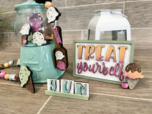 Load image into Gallery viewer, Ice Cream Bundle Gumball Scoop Sign File SVG, Glowforge Tiered Tray, LuckyHeartDesignsCo