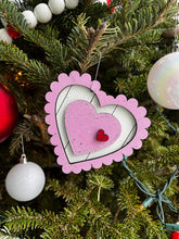 Load image into Gallery viewer, Valentines Heart Shiplap Ornament File SVG, Glowforge, LuckyHeartDesignsCo