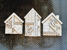 Load image into Gallery viewer, Vintage Rustic Standing Houses File SVG, family home Mantle Decor Glowforge, LuckyHeartDesignsCo