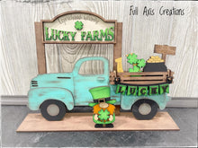 Load image into Gallery viewer, St Patrick's Day add on Interchangeable Farmhouse Truck File SVG, Glowforge, LuckyHeartDesignsCo