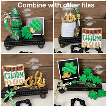 Load image into Gallery viewer, Pinch Proof St.Patrick's Day Interchangeable Leaning Sign File, Glowforge Leprechaun, LuckyHeartDesignsCo