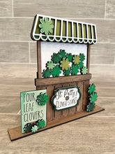 Load image into Gallery viewer, Clover ST. Patrick's Day Interchangeable Market Stand File SVG, Glowforge St. Patrick's Day, LuckyHeartDesignsCo