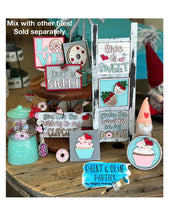 Load image into Gallery viewer, Sweets Valentine Quick and Easy Tiered Tray File SVG, Glowforge cupcake donut strawberry, LuckyHeartDesignsCo