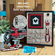 Load image into Gallery viewer, Baking Interchangeable Book Stack File SVG, Glowforge Farmhouse Tiered Tray, LuckyHeartDesignsCo