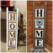 Load image into Gallery viewer, Four Insert HOME Interchangeable Leaning Sign File SVG, Glowforge, LuckyHeartDesignsCo
