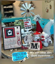 Load image into Gallery viewer, Home Quick And Easy Tiered Tray File SVG, Glowforge Farmhouse Tier Tray, LuckyHeartDesignsCo