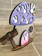 Load image into Gallery viewer, Gnome Mushroom Easter Interchangeable House File SVG, (add on) Tiered Tray, Glowforge, LuckyHeartDesignsCo