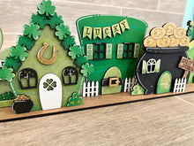 Load image into Gallery viewer, Clover St. Patrick's Day Standing Houses File SVG, Glowforge, LuckyHeartDesignsCo
