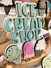 Load image into Gallery viewer, Ice Cream Quick and Easy Tiered Tray File SVG, Summer Glowforge, LuckyHeartDesignsCo