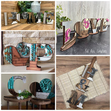 Load image into Gallery viewer, Vintage Rustic Initials File SVG, Glowforge Farmhouse, LuckyHeartDesignsCo