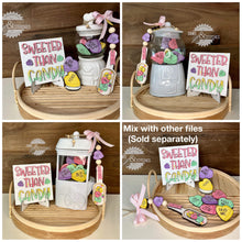 Load image into Gallery viewer, Hearts Valentine Interchangeable Leaning Sign File SVG, Glowforge Tiered Tray, LuckyHeartDesignsCo