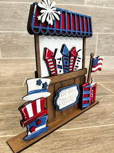Load image into Gallery viewer, Fourth of July InterchangeableMarket Stand File SVG, Summer Glowforge, LuckyHeartDesignsCo