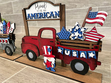 Load image into Gallery viewer, Fourth of July add on Interchangeable Farmhouse Truck File SVG, USA Glowforge Summer, LuckyHeartDesignsCo