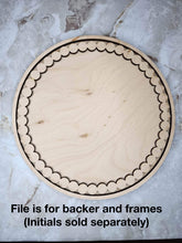 Load image into Gallery viewer, Pearl Round Sign Backer File SVG, Glowforge Farmhouse, LuckyHeartDesignsCo