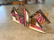 Load image into Gallery viewer, Vintage Rustic Standing Houses File SVG, family home Mantle Decor Glowforge, LuckyHeartDesignsCo