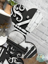 Load image into Gallery viewer, Vintage Rustic Stacking Hearts File SVG, Valentine Glowforge, LuckyHeartDesignsCo