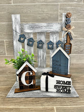 Load image into Gallery viewer, Interchangeable Book Stack Tiered Tray File SVG, Glowforge Farmhouse, LuckyHeartDesignsCo