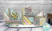 Load image into Gallery viewer, Vintage Rustic Easter Egg Trio File SVG, Glowforge Farmhouse, LuckyHeartDesignsCo