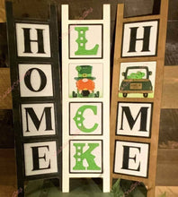 Load image into Gallery viewer, Four Insert HOME Interchangeable Leaning Sign File SVG, Glowforge, LuckyHeartDesignsCo