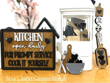 Load image into Gallery viewer, Kitchen Gumball Scoop Sign Bundle File SVG, Baking Glowforge, Tiered Tray, LuckyHeartDesignsCo