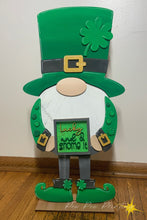 Load image into Gallery viewer, Leprechaun Hat add on Tall Porch Interchangeable Leaning Sign Gnome File SVG, Glowforge St. Patrick's Day, LuckyHeartDesignsCo