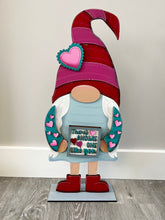 Load image into Gallery viewer, Valentine Hat add on Tall Porch Interchangeable Leaning Sign Gnome File SVG, Glowforge, LuckyHeartDesignsCo