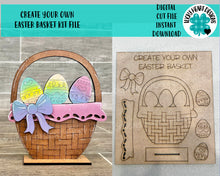 Load image into Gallery viewer, Create Your Own Easter Basket Kit File SVG, Glowforge easter sign, LuckyHeartDesignsCo