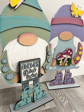 Load image into Gallery viewer, Spring Hat add on Tall Porch Interchangeable Leaning Sign Gnome File SVG, Glowforge Spring, LuckyHeartDesignsCo