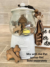 Load image into Gallery viewer, Cat Dog Bundle Gumball Machine Filler File SVG, Pets Glowforge, Tiered Tray, LuckyHeartDesignsCo