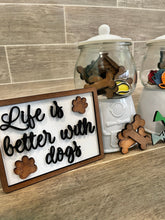 Load image into Gallery viewer, Cat Dog Bundle Gumball Machine Filler File SVG, Pets Glowforge, Tiered Tray, LuckyHeartDesignsCo