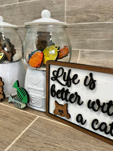 Load image into Gallery viewer, Cat Dog Bundle Gumball Machine Filler File SVG, Pets Glowforge, Tiered Tray, LuckyHeartDesignsCo