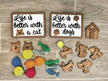 Load image into Gallery viewer, Cat Dog Bundle Gumball Machine Filler File SVG, Pets Glowforge, Tiered Tray, LuckyHeartDesignsCo