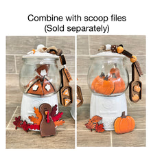 Load image into Gallery viewer, Fall Thanksgiving Gumball Machine Filler File SVG, Glowforge Tiered Tray, LuckyHeartDesignsCo