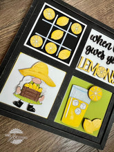 Load image into Gallery viewer, Lemon Interchangeable Leaning Sign File SVG, Glowforge Tiered Tray, Summer Lemonade, LuckyHeartDesignsCo